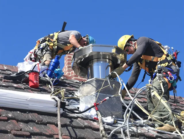 Protective chimney cap installed by Palm Bay Chimney Sweep in Palm Bay, FL