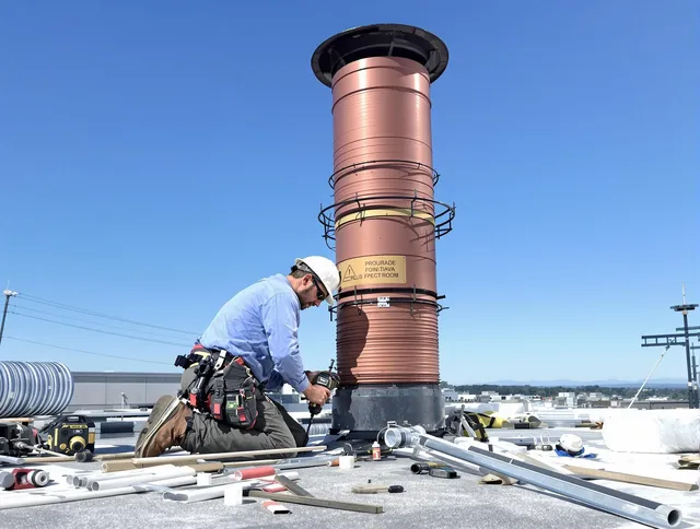 Installed chimney liner by Palm Bay Chimney Sweep in Palm Bay, FL