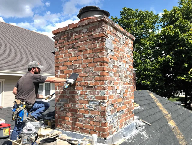 Completed chimney rebuild by Palm Bay Chimney Sweep in Palm Bay, FL