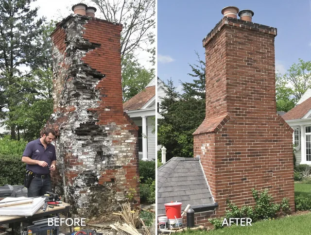 Palm Bay Chimney Sweep performing a full chimney restoration in Palm Bay, FL