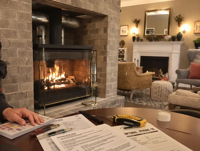 Palm Bay Chimney Sweep verifying fireplace safety measures in Palm Bay, FL