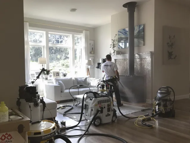 Soot removal service by Palm Bay Chimney Sweep for a fireplace in Palm Bay, FL